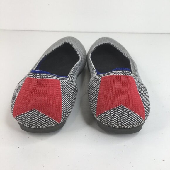 ROTHY’S Shale Cherry Ribbon Heel Stripe Ballet Flats Size 7.5   RETIRED - Picture 6 of 15